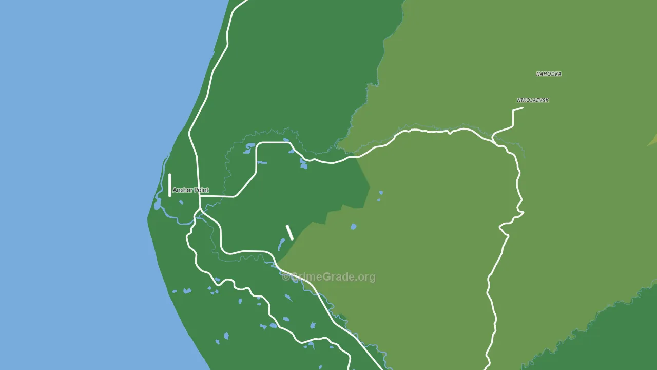 Anchor Point, AK Map of Vehicle Theft Rates
