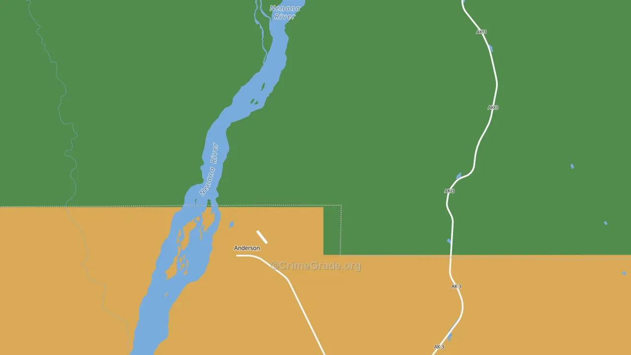 Anderson, AK Map of Vehicle Theft Rates