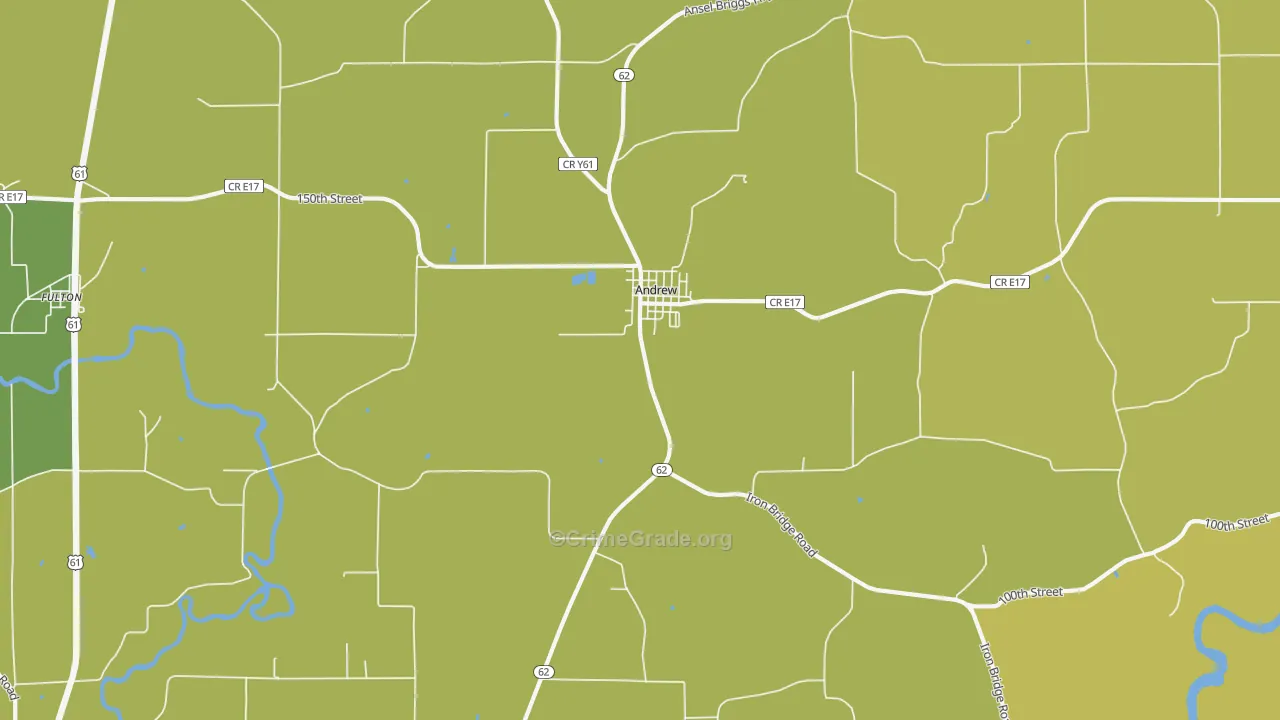 Andrew, IA Map of Vehicle Theft Rates