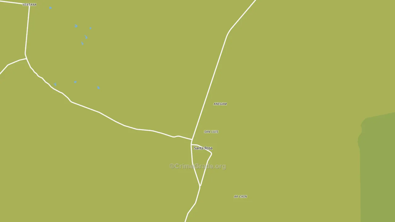 Anegam, AZ Map of Vehicle Theft Rates