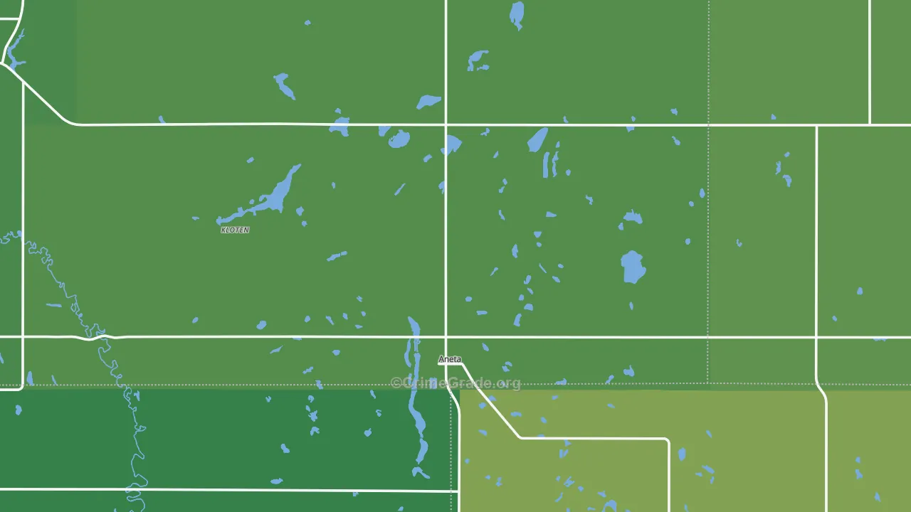 Aneta, ND Map of Vehicle Theft Rates