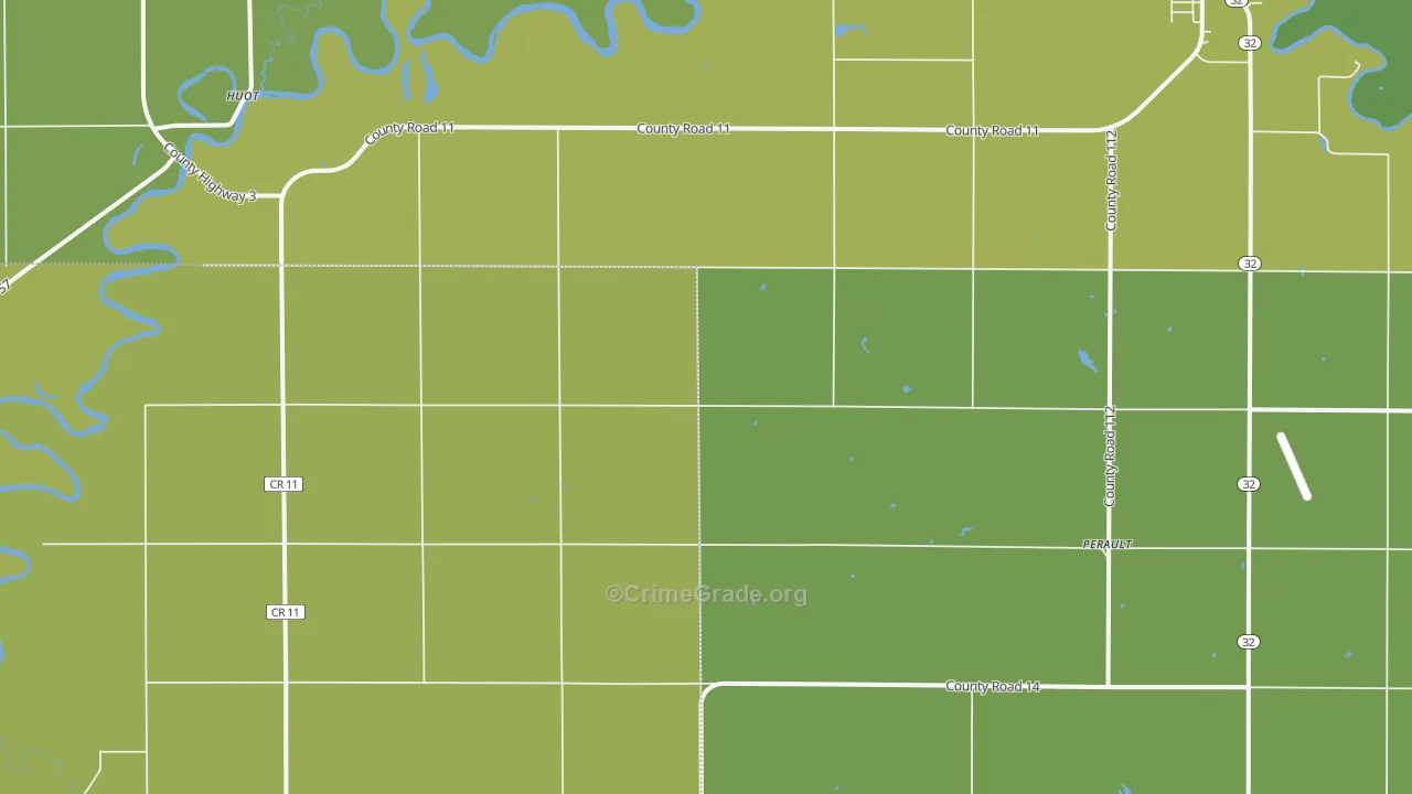 Angus, MN Map of Vehicle Theft Rates