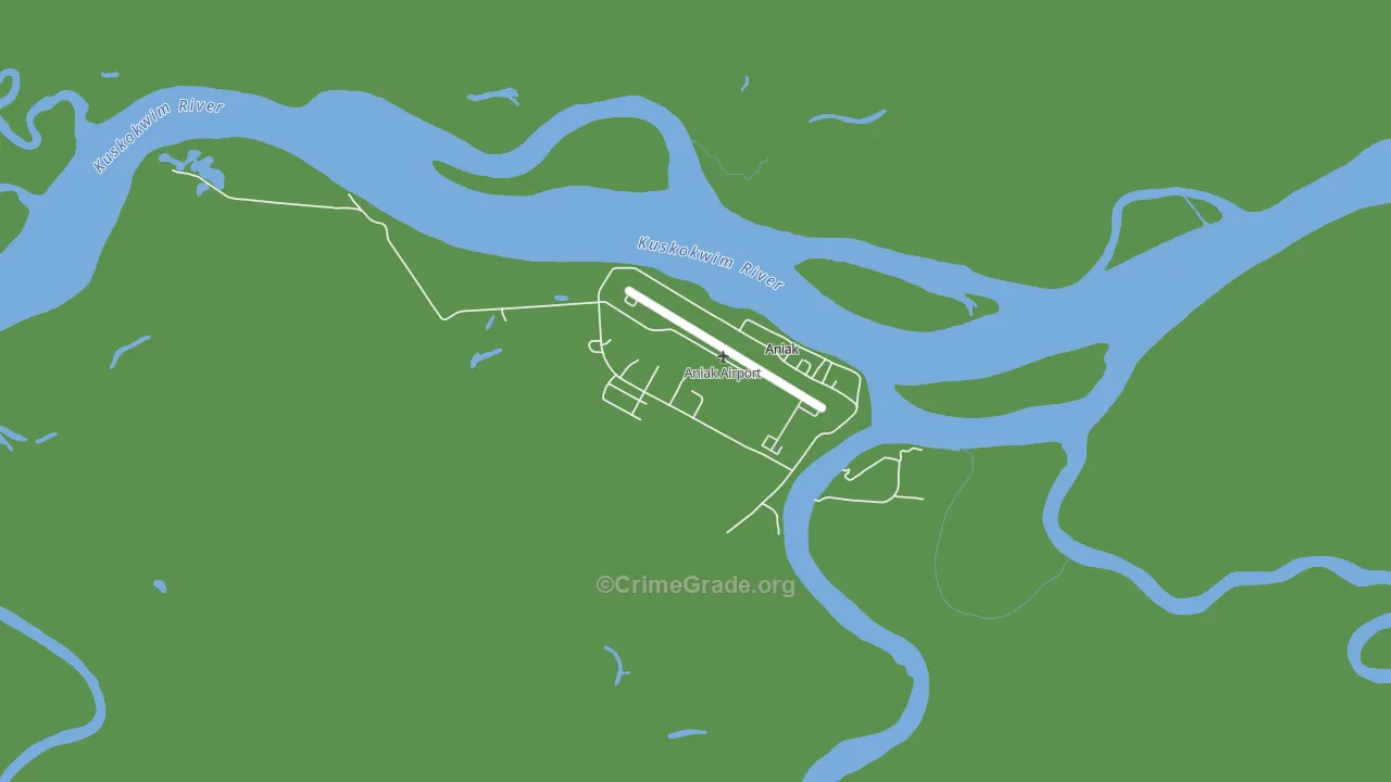 Aniak, AK Map of Vehicle Theft Rates