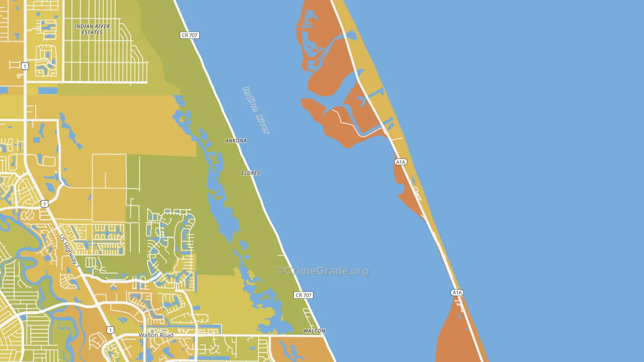 Ankona, FL Map of Vehicle Theft Rates