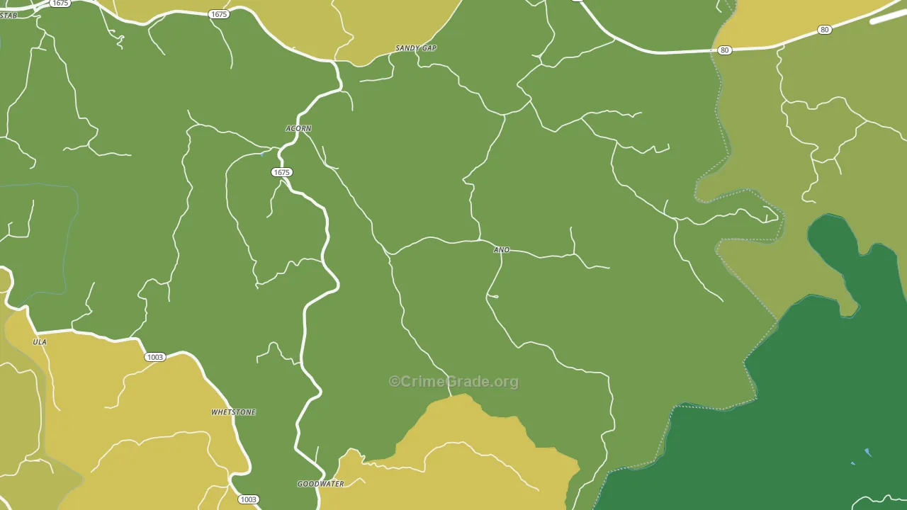 Ano, KY Map of Vehicle Theft Rates