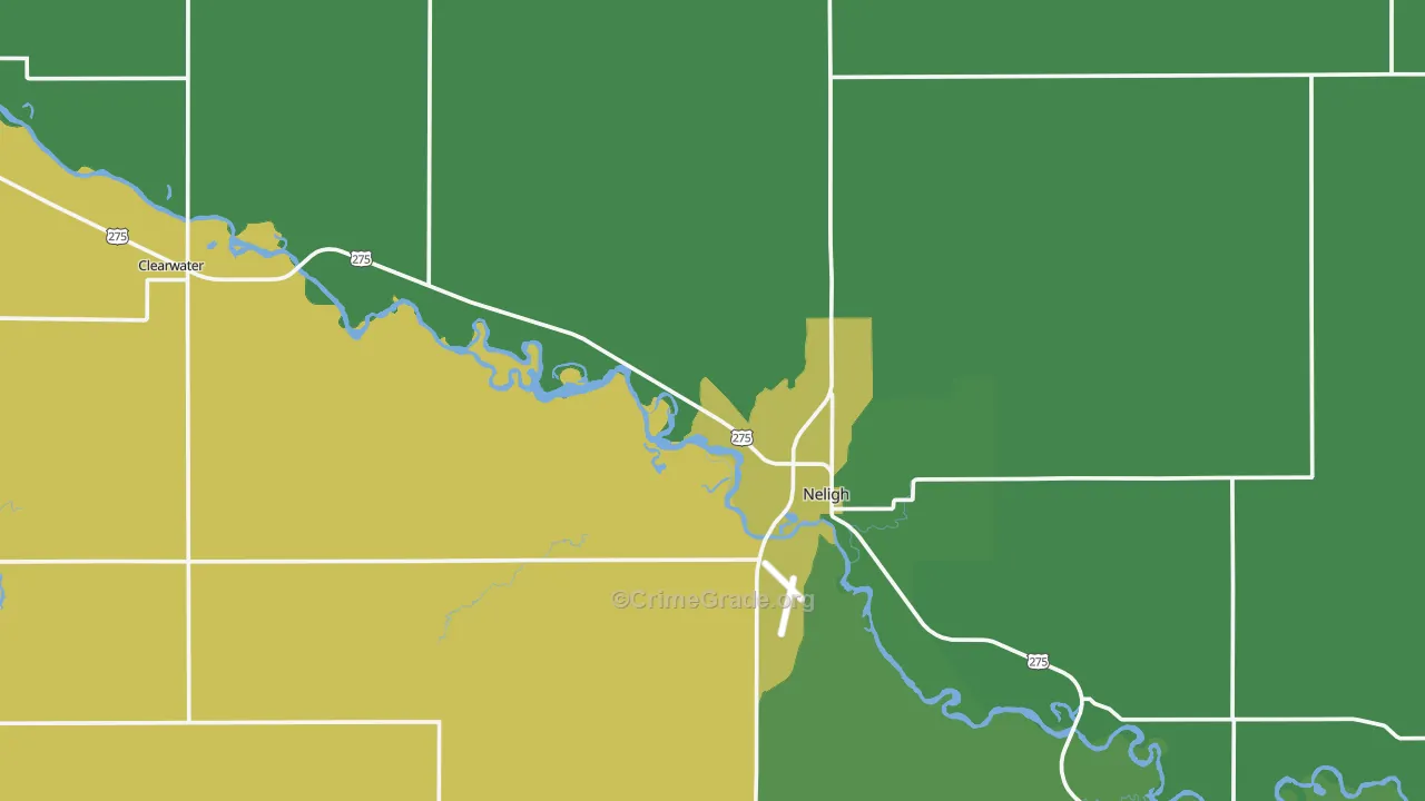 Antelope County, NE Map of Vehicle Theft Rates