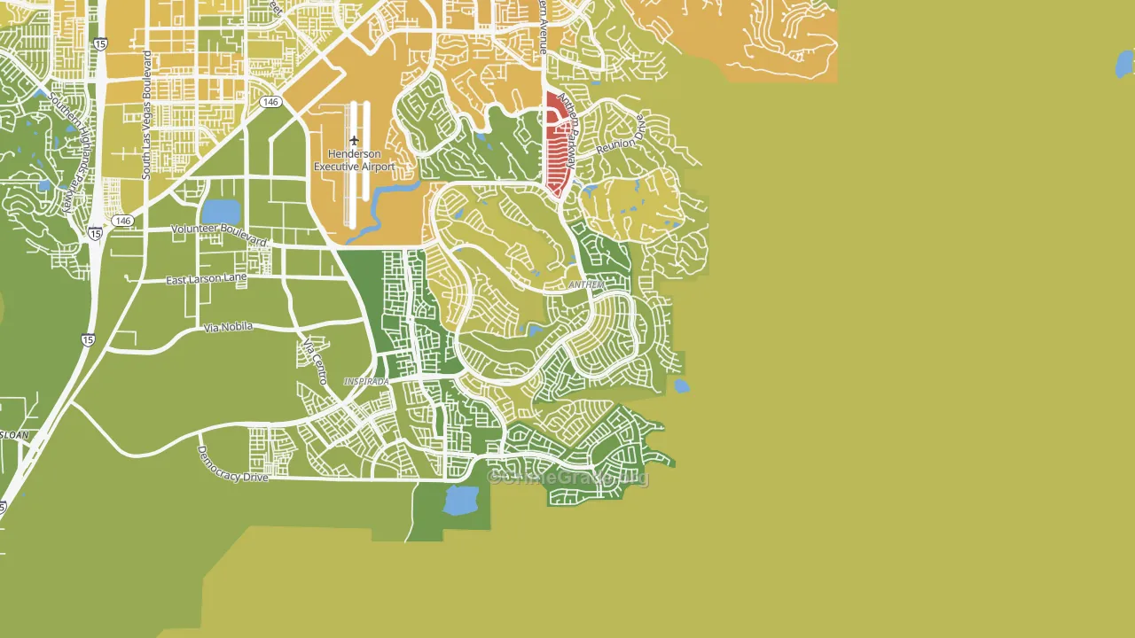 Anthem, Henderson, NV Map of Vehicle Theft Rates