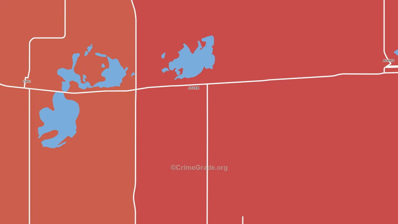 Appam, ND Map of Vehicle Theft Rates
