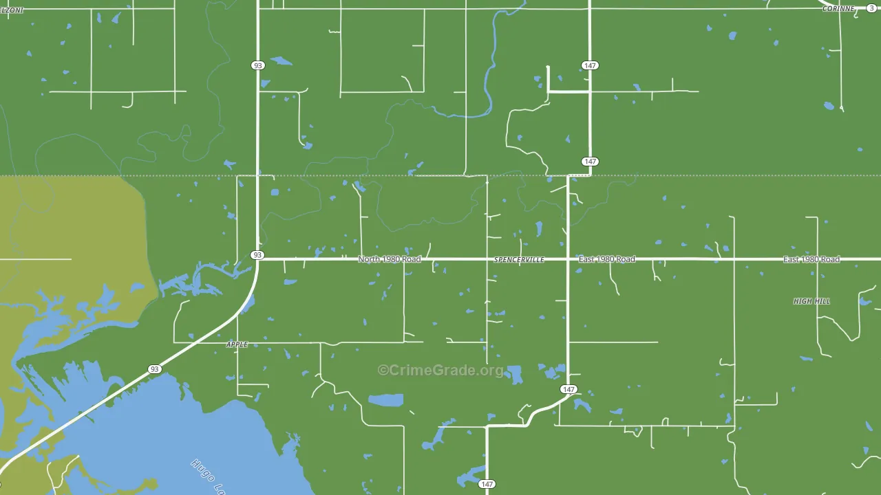 Apple, OK Map of Vehicle Theft Rates