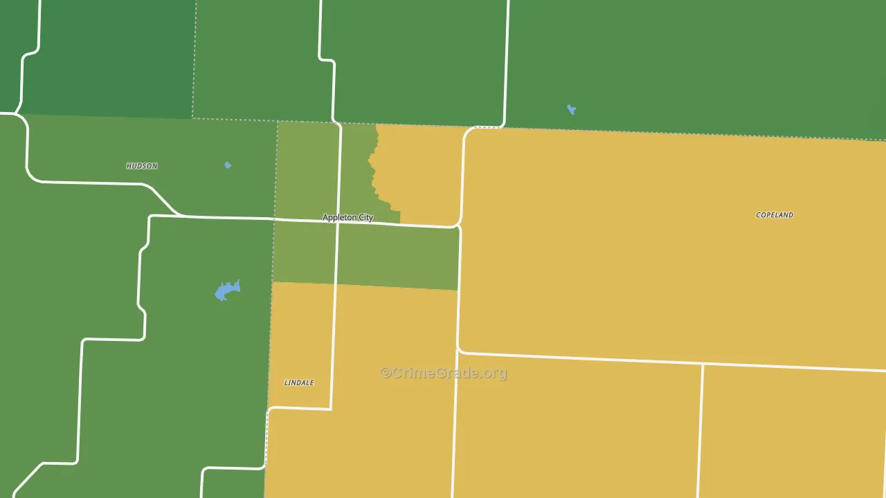 Appleton City, MO Map of Vehicle Theft Rates