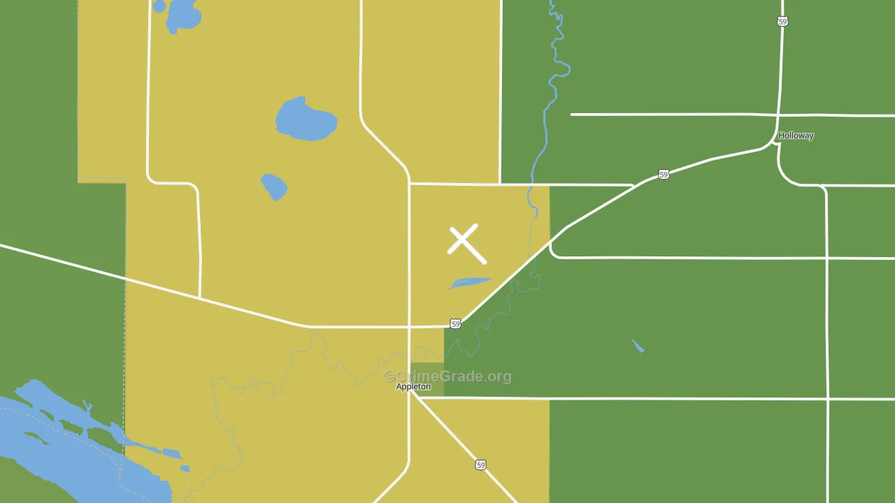 Appleton, MN Map of Vehicle Theft Rates