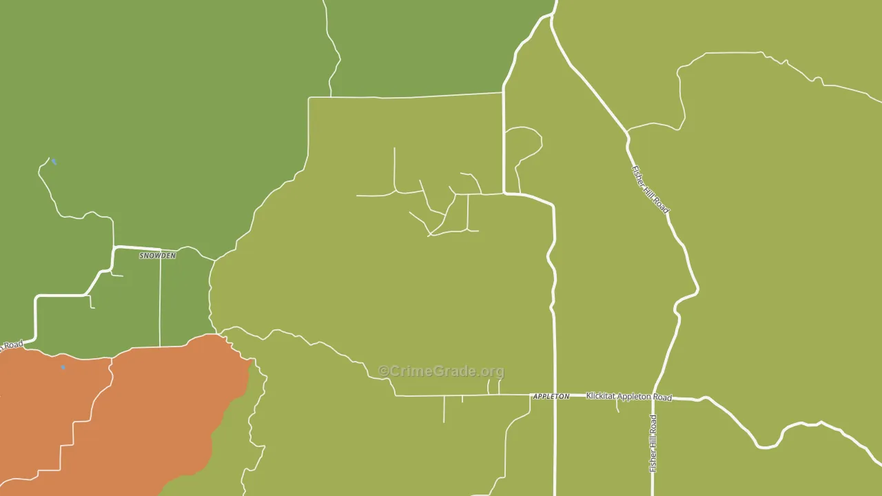 Appleton, WA Map of Vehicle Theft Rates