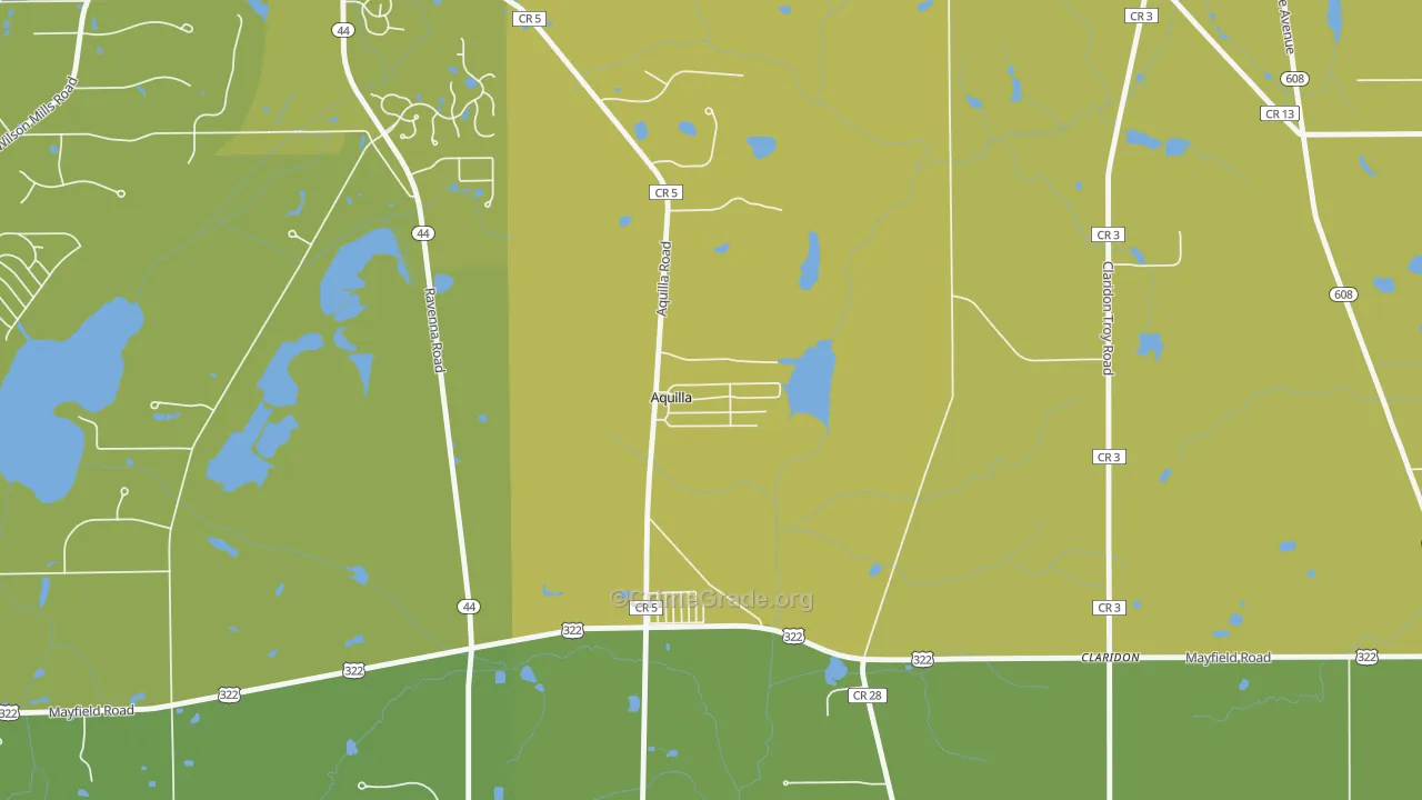 Aquilla, OH Map of Vehicle Theft Rates