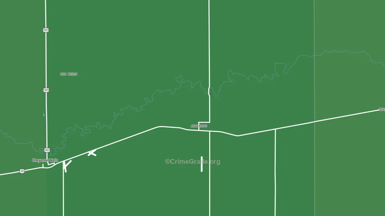 Arapahoe, CO Map of Vehicle Theft Rates
