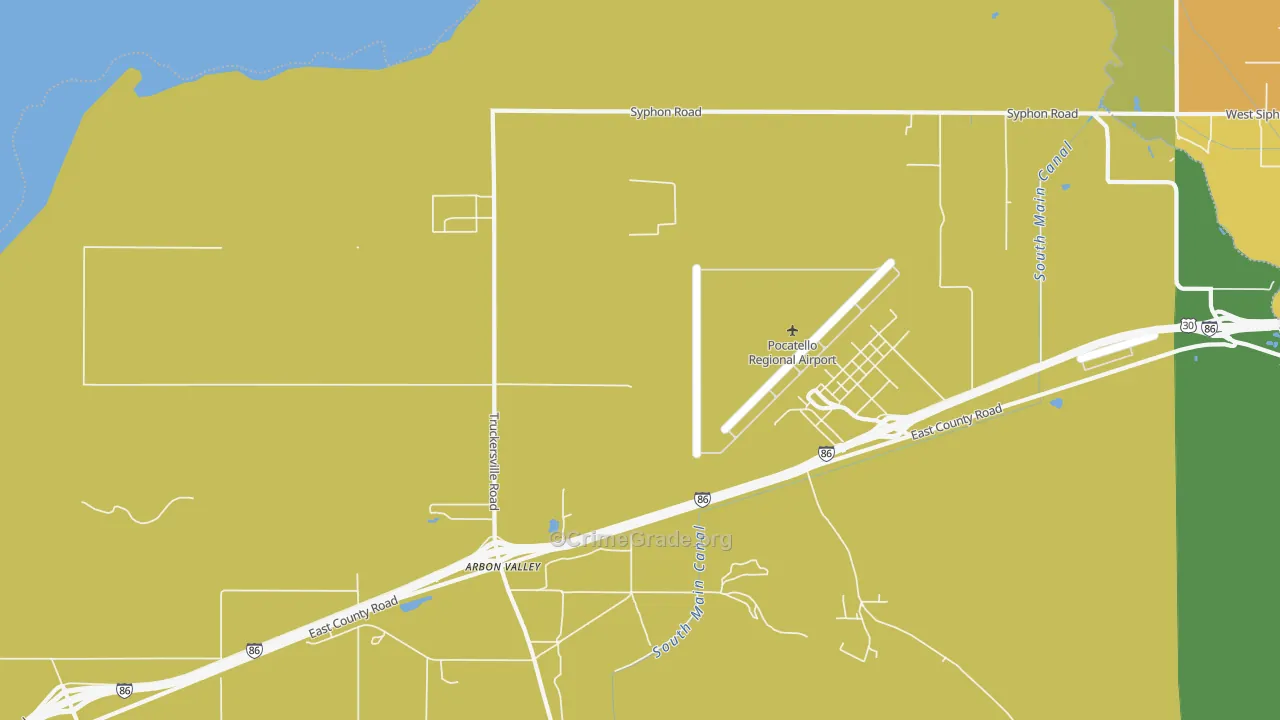 Arbon Valley, ID Map of Vehicle Theft Rates
