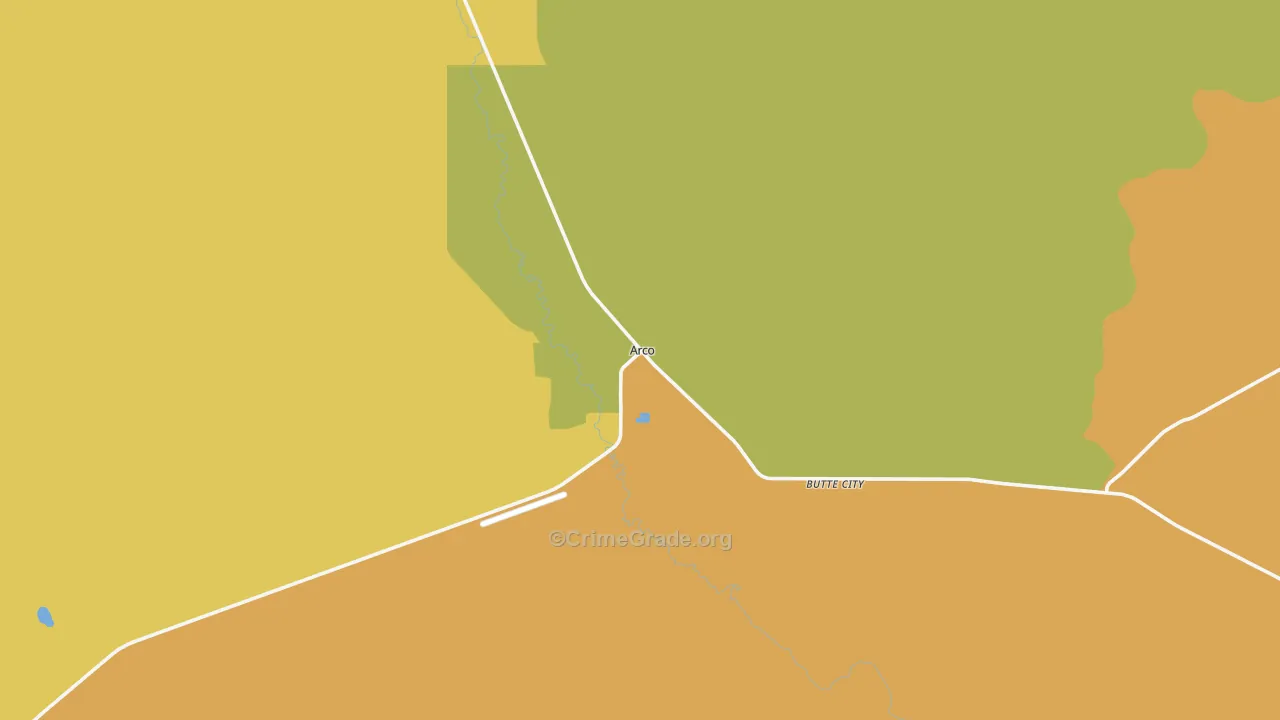 Arco, ID Map of Vehicle Theft Rates