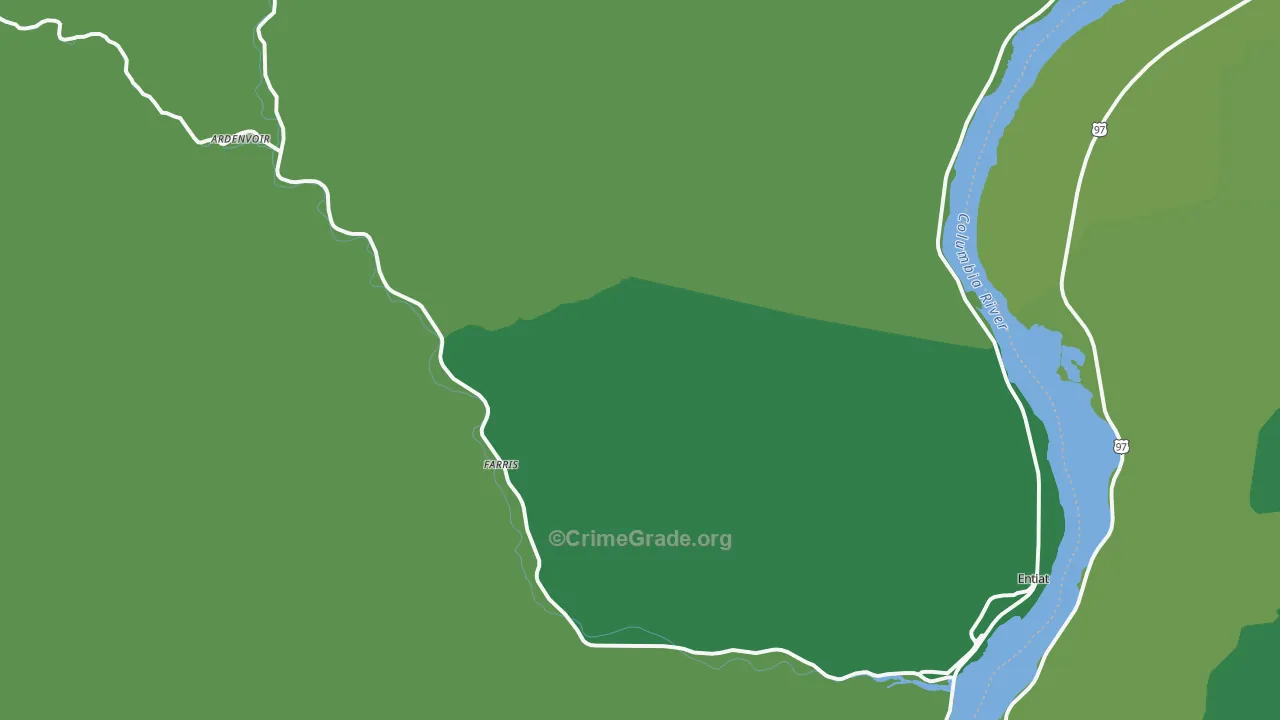 Ardenvoir, WA Map of Vehicle Theft Rates