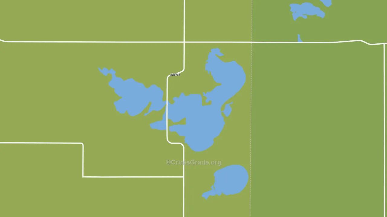 Arena, ND Map of Vehicle Theft Rates