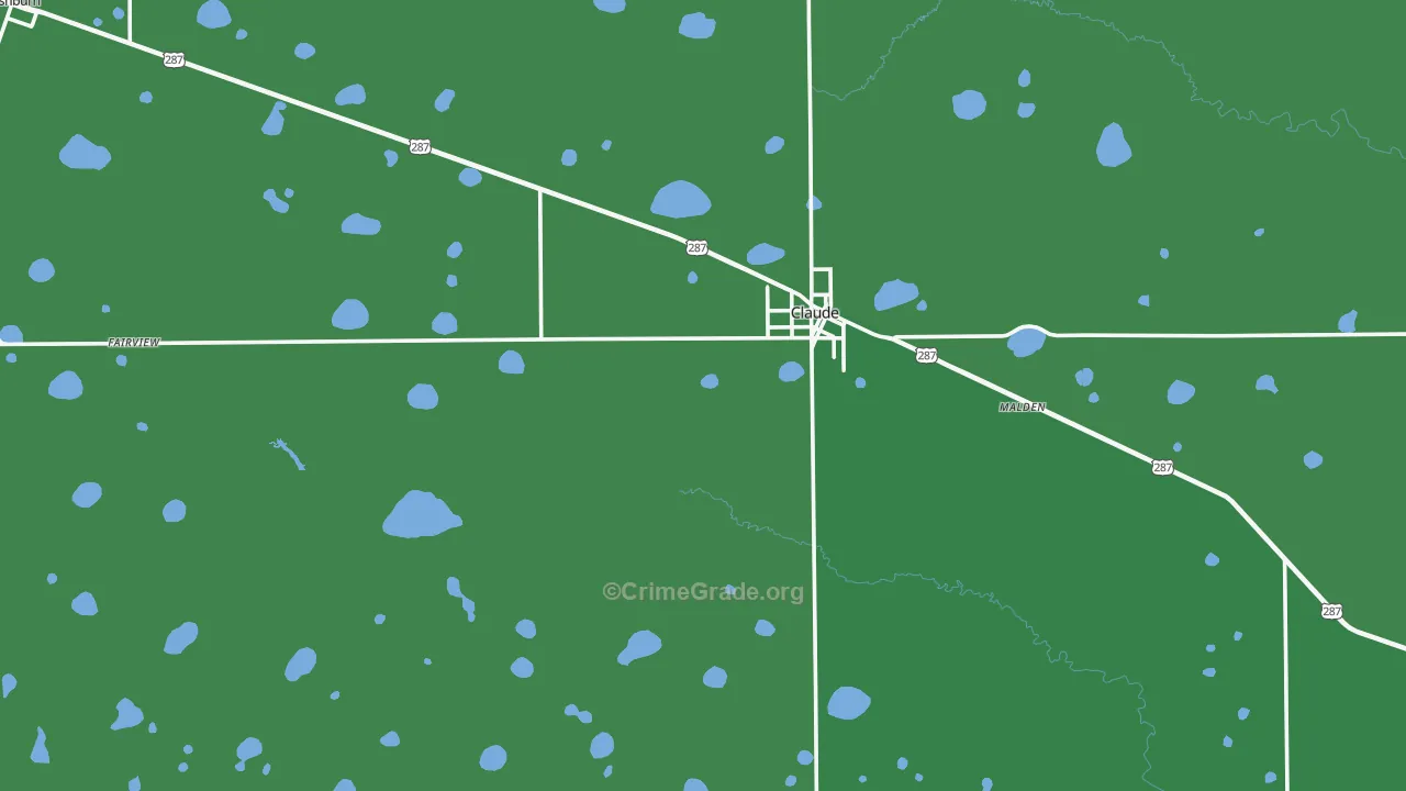 Armstrong County, TX Map of Vehicle Theft Rates