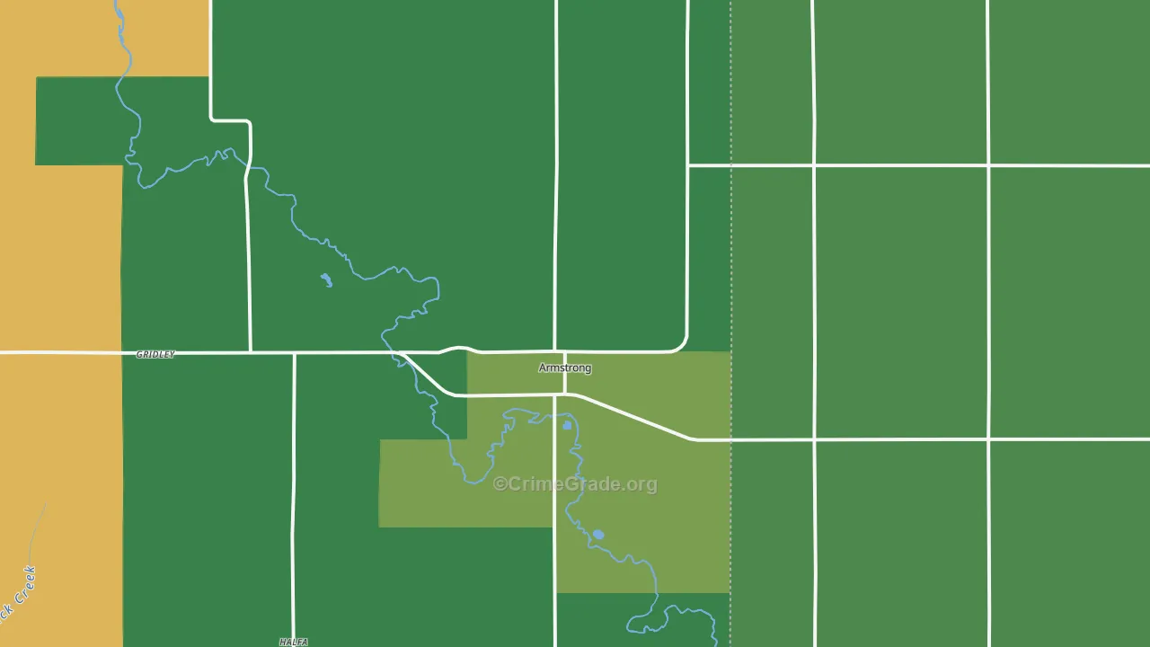 Armstrong, IA Map of Vehicle Theft Rates