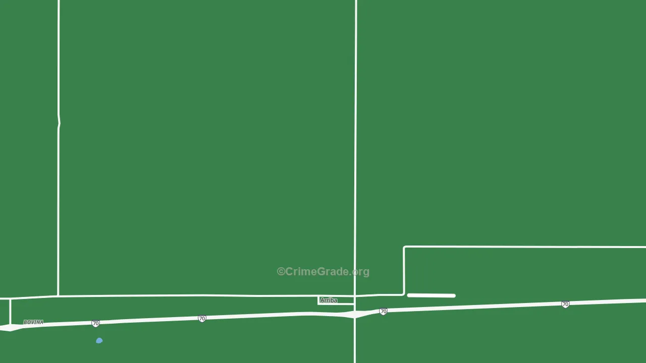Arriba, CO Map of Vehicle Theft Rates