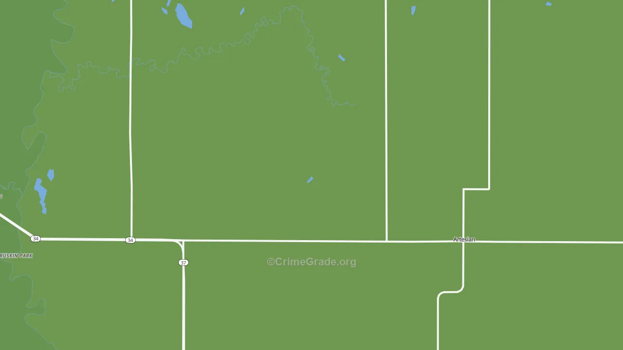 Artesian, SD Map of Vehicle Theft Rates