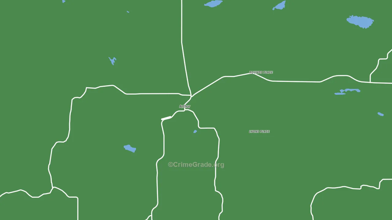 Arthur County, NE Map of Vehicle Theft Rates