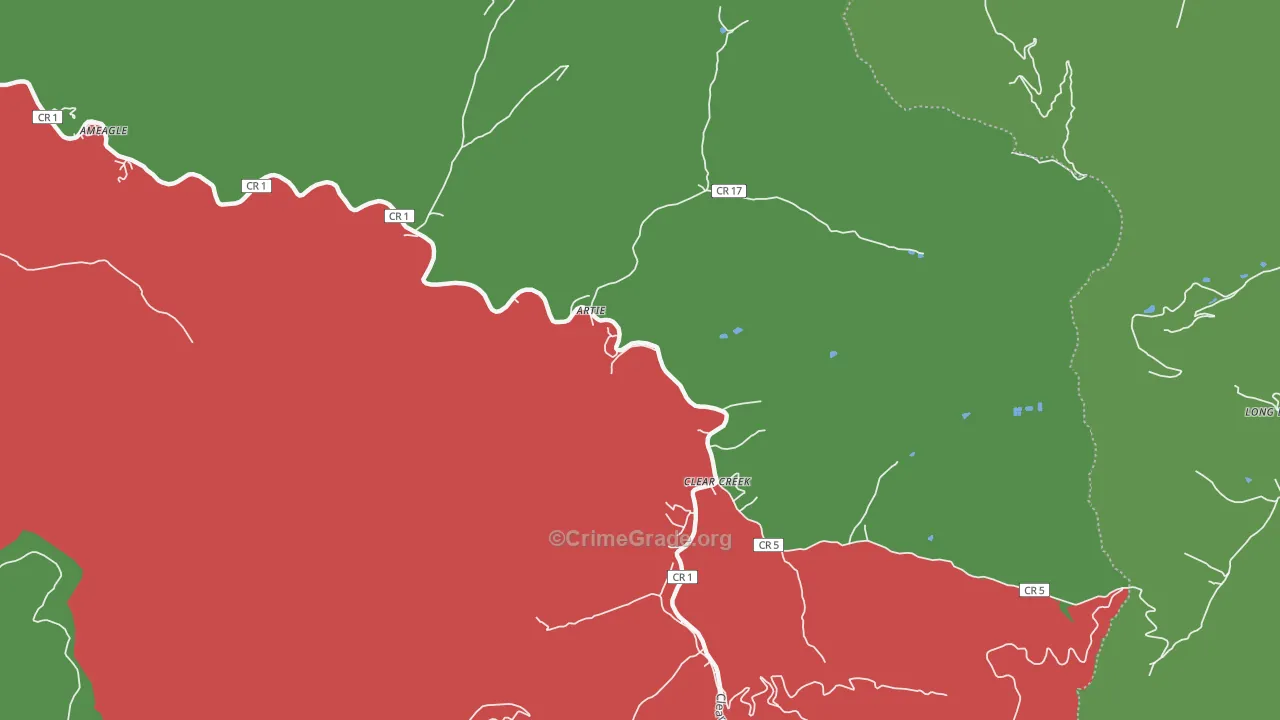 Artie, WV Map of Vehicle Theft Rates
