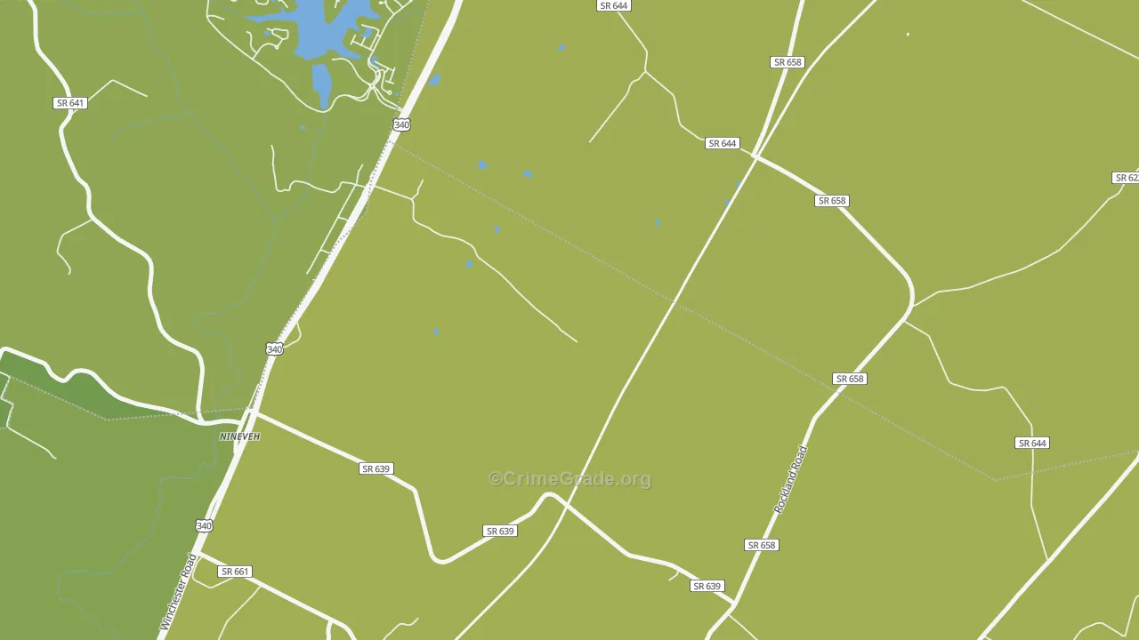 Ashby, VA Map of Vehicle Theft Rates
