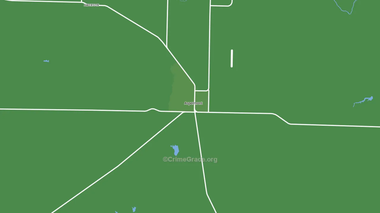 Aspermont, TX Map of Vehicle Theft Rates