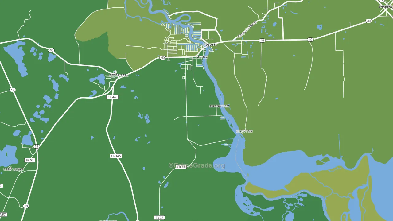 Astor Park, FL Map of Vehicle Theft Rates