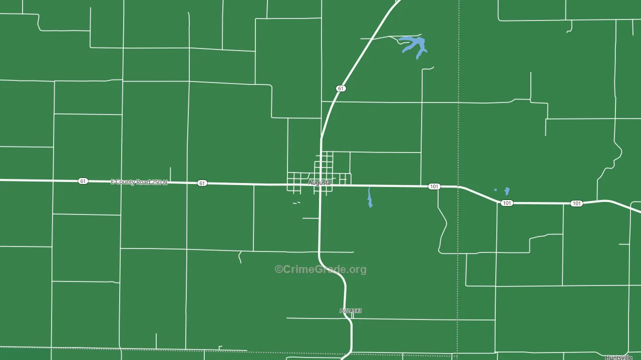 Augusta, IL Map of Vehicle Theft Rates