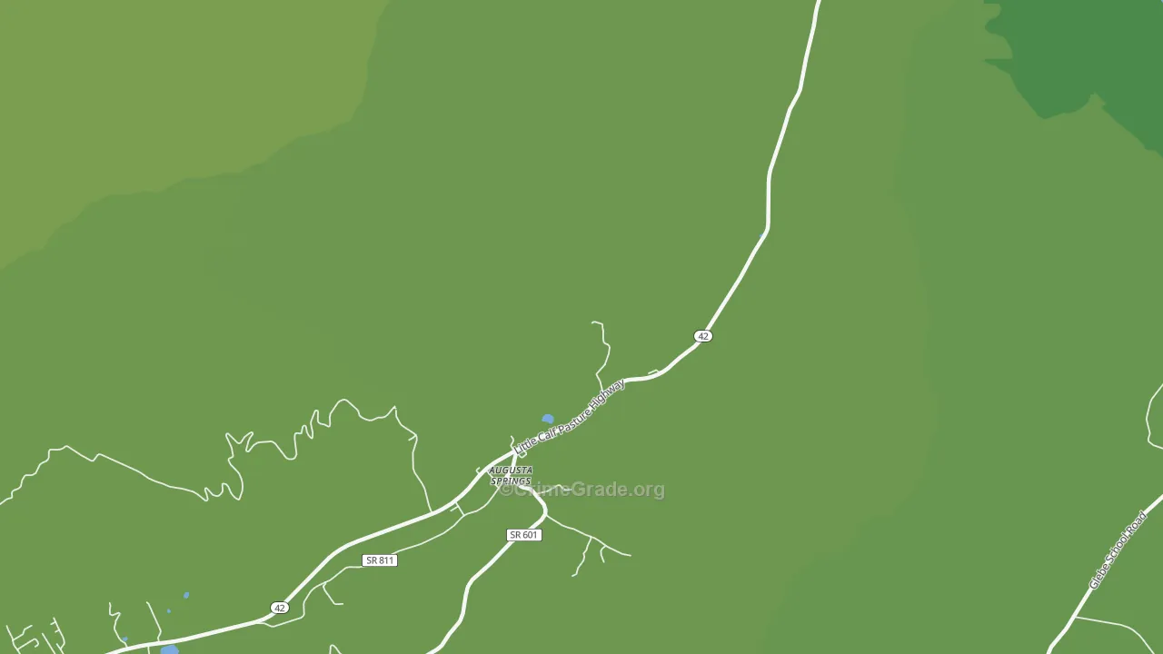 Augusta Springs, VA Map of Vehicle Theft Rates