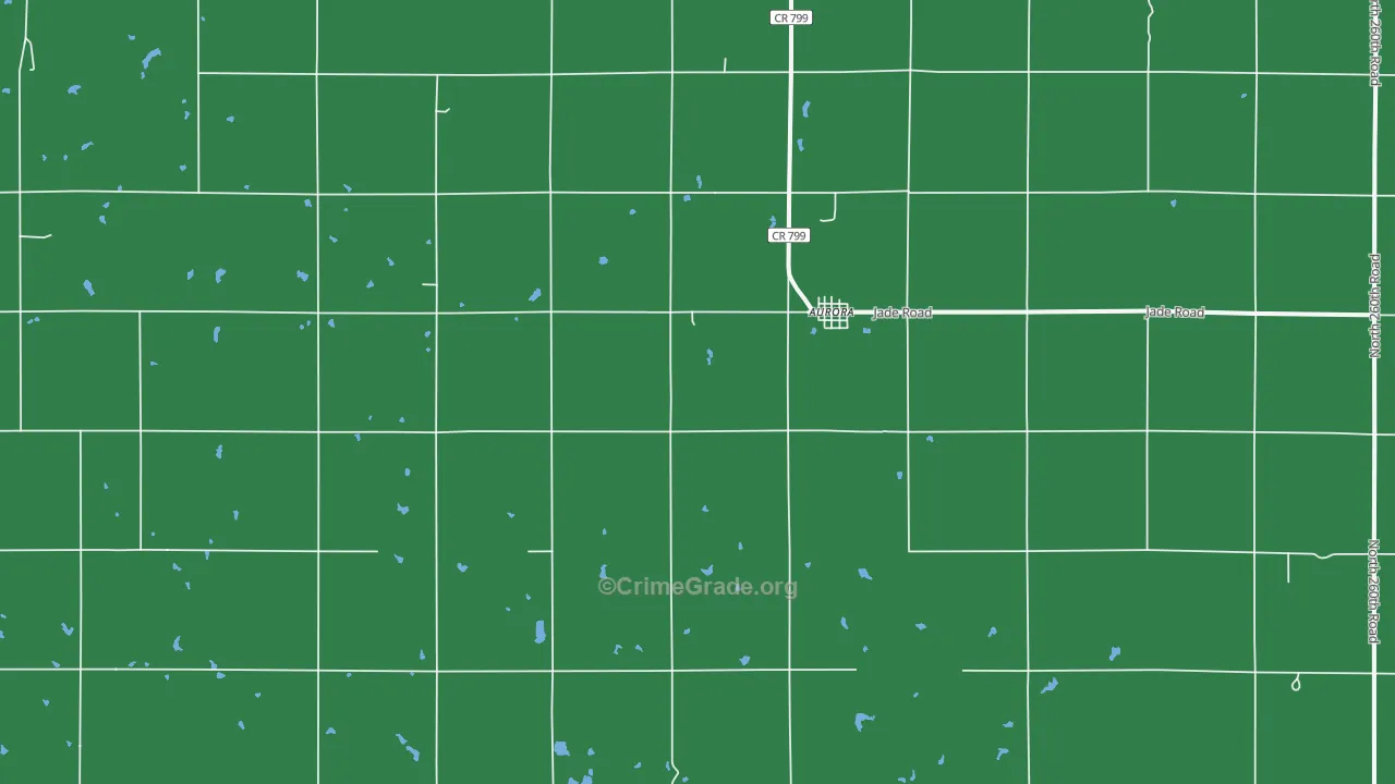 Aurora, KS Map of Vehicle Theft Rates