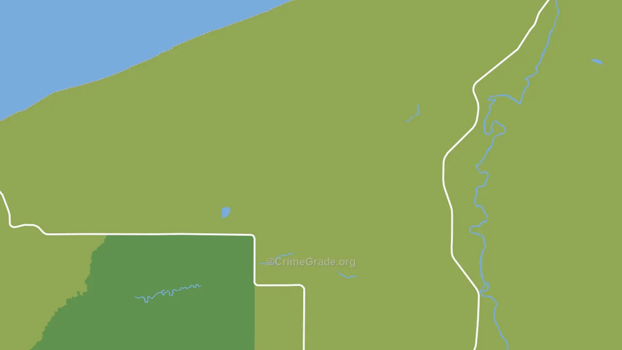 Auvinen Corner, MI Map of Vehicle Theft Rates