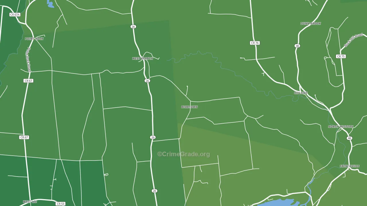 Ava, NY Map of Vehicle Theft Rates