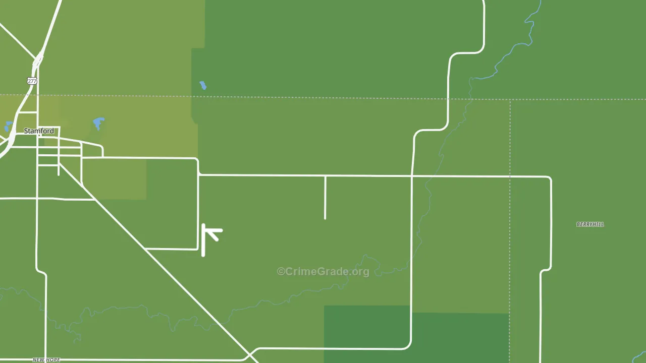 Avoca, TX Map of Vehicle Theft Rates