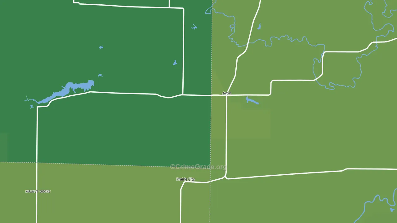Avon, IL Map of Vehicle Theft Rates