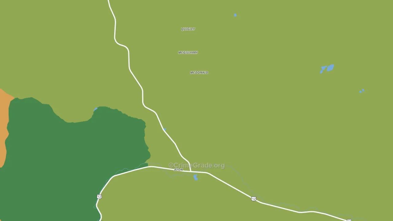Avon, MT Map of Vehicle Theft Rates