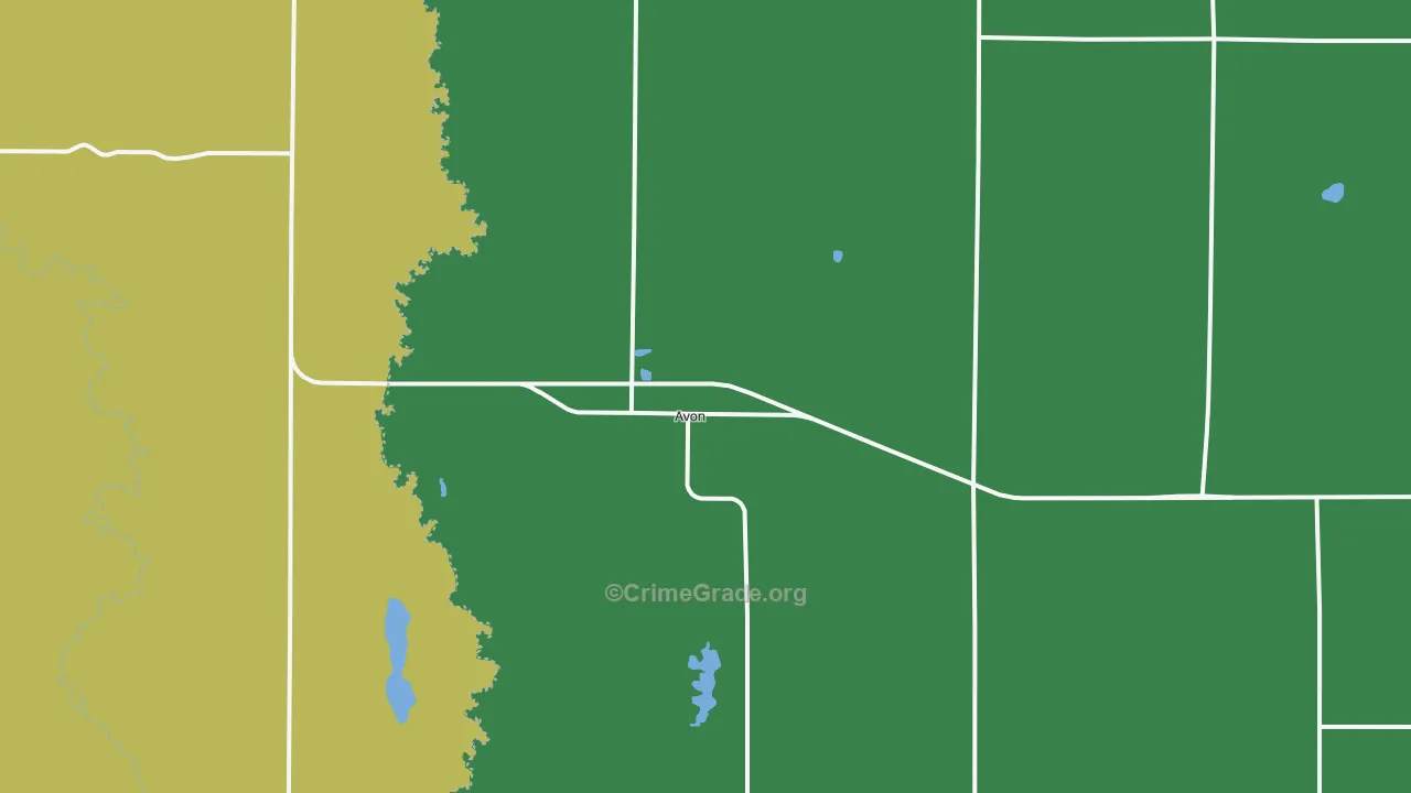 Avon, SD Map of Vehicle Theft Rates