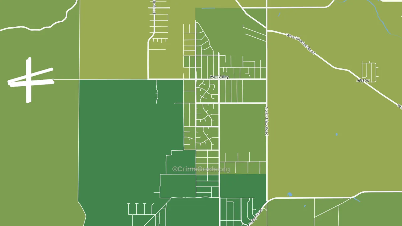 Avra Valley, AZ Map of Vehicle Theft Rates