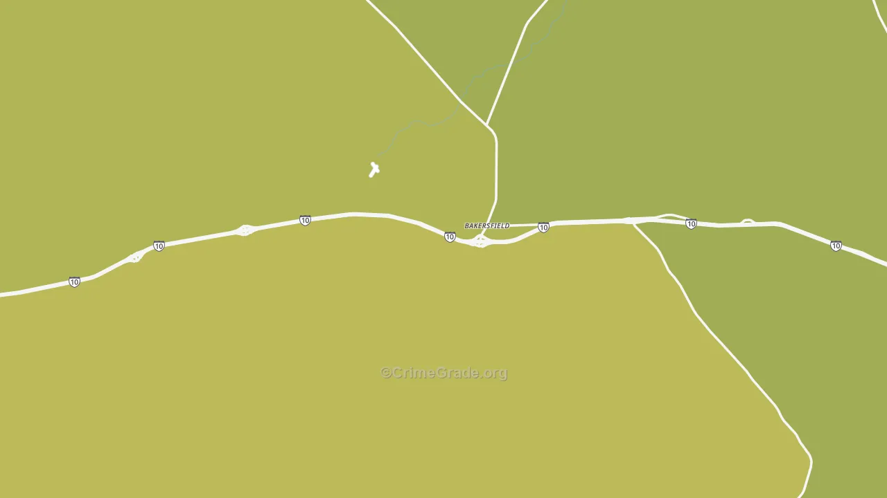 Bakersfield, TX Map of Vehicle Theft Rates