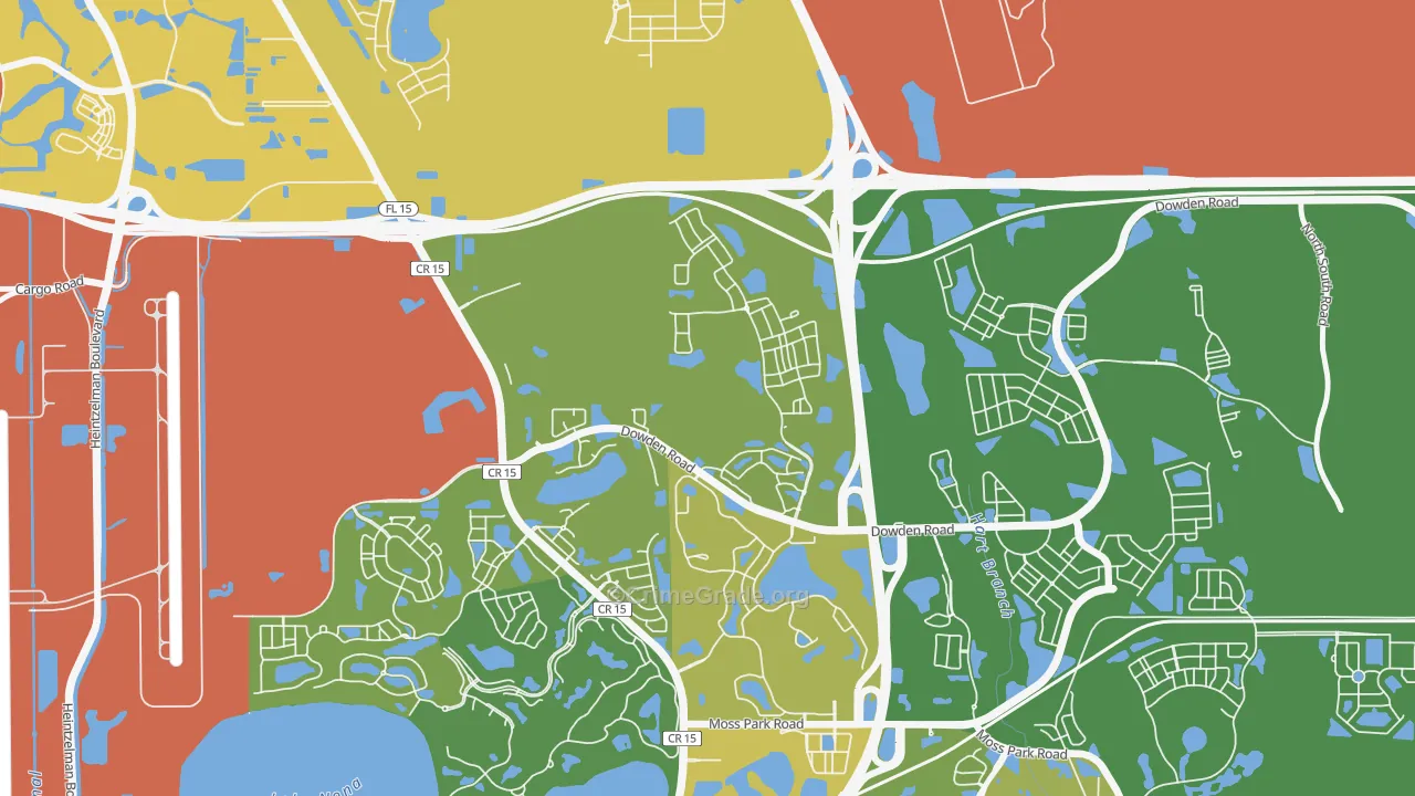 Bal Bay, Orlando, FL Map of Vehicle Theft Rates