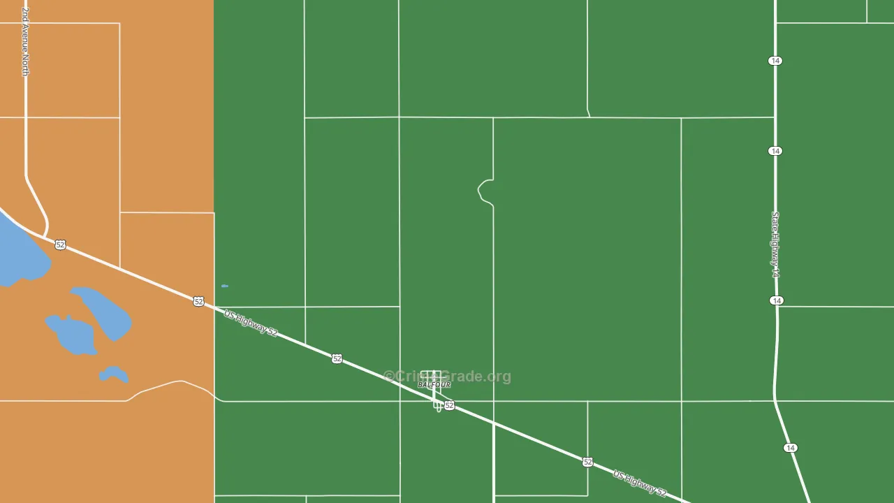 Balfour, ND Map of Vehicle Theft Rates