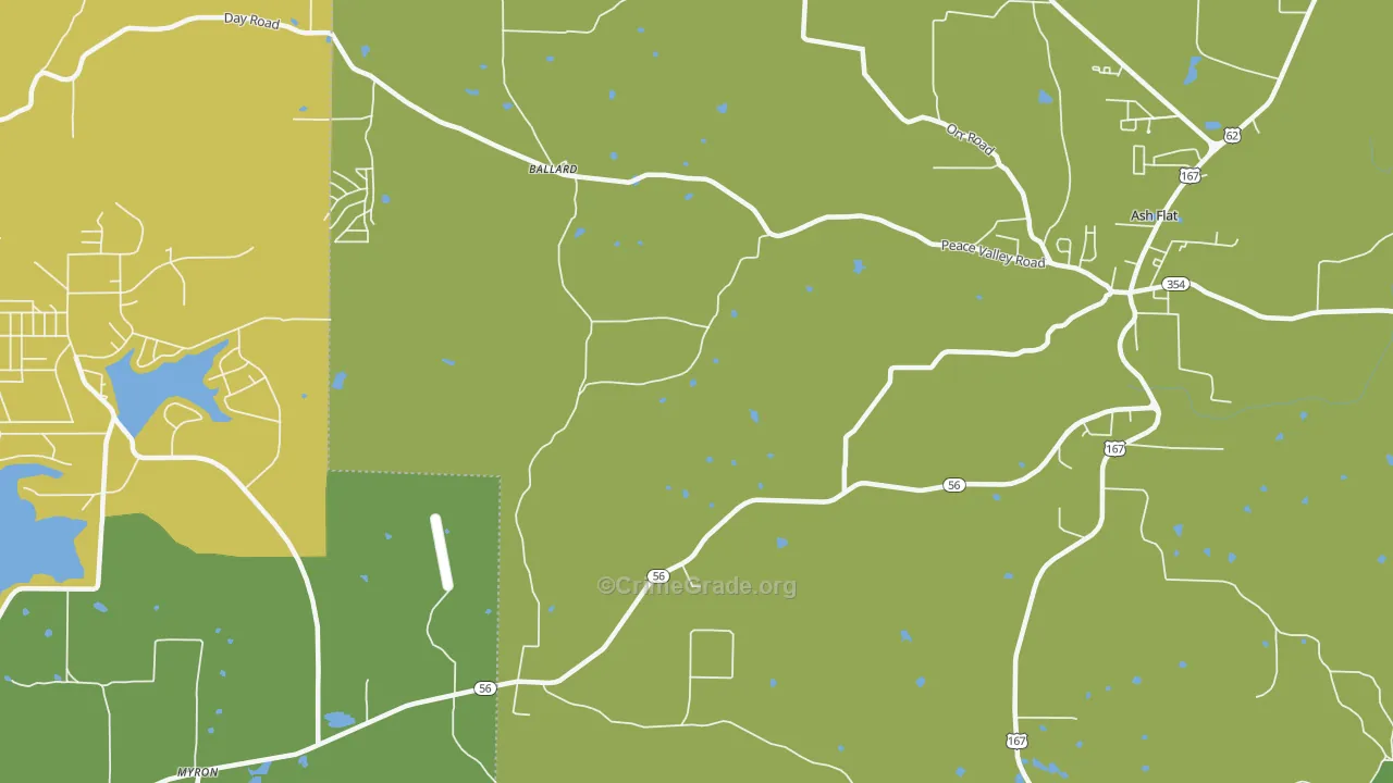 Ballard, AR Map of Vehicle Theft Rates