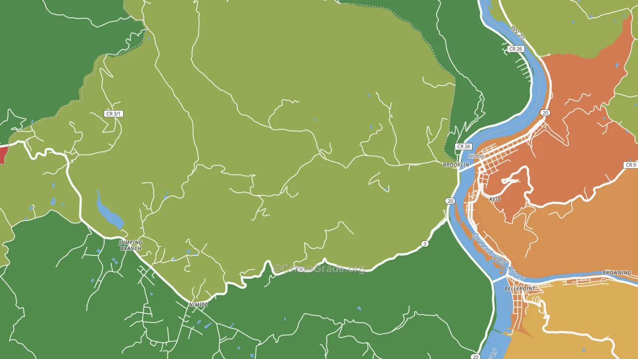 Ballengee, WV Map of Vehicle Theft Rates