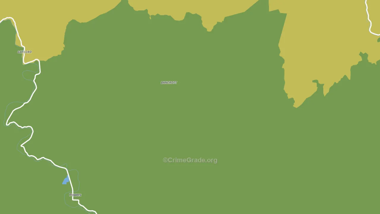 Bancroft, OR Map of Vehicle Theft Rates