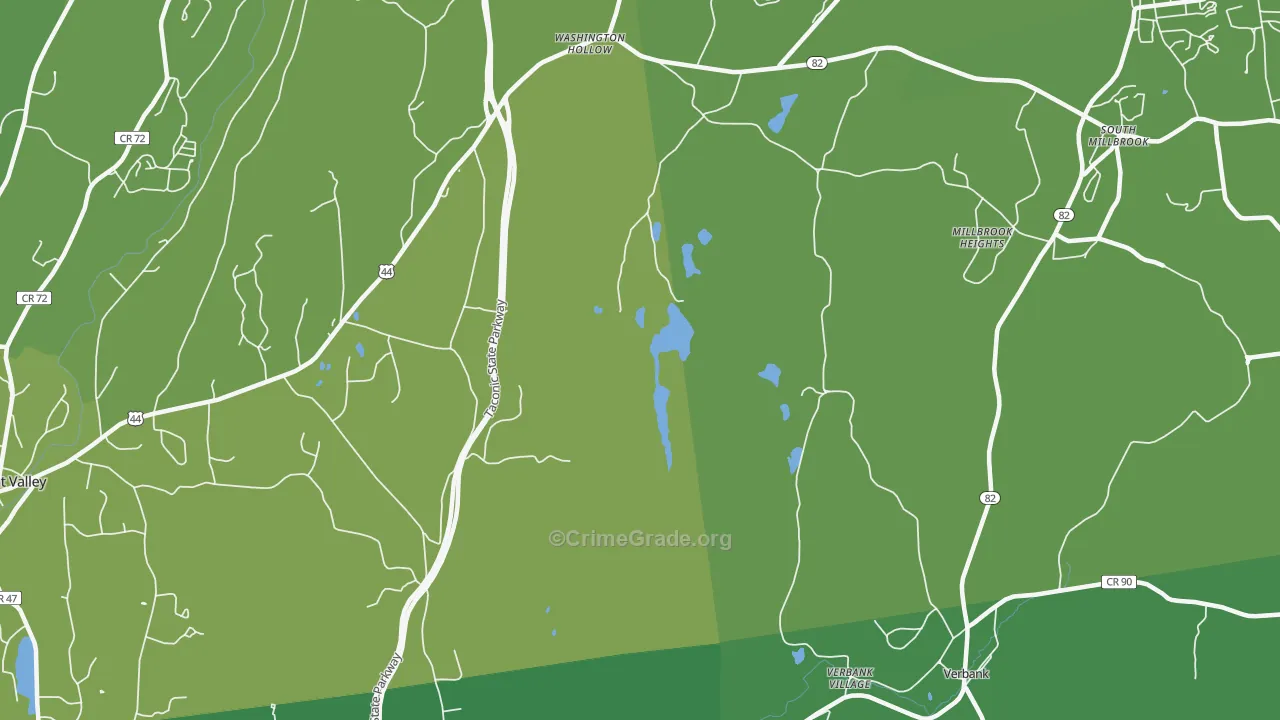 Bangall, NY Map of Vehicle Theft Rates