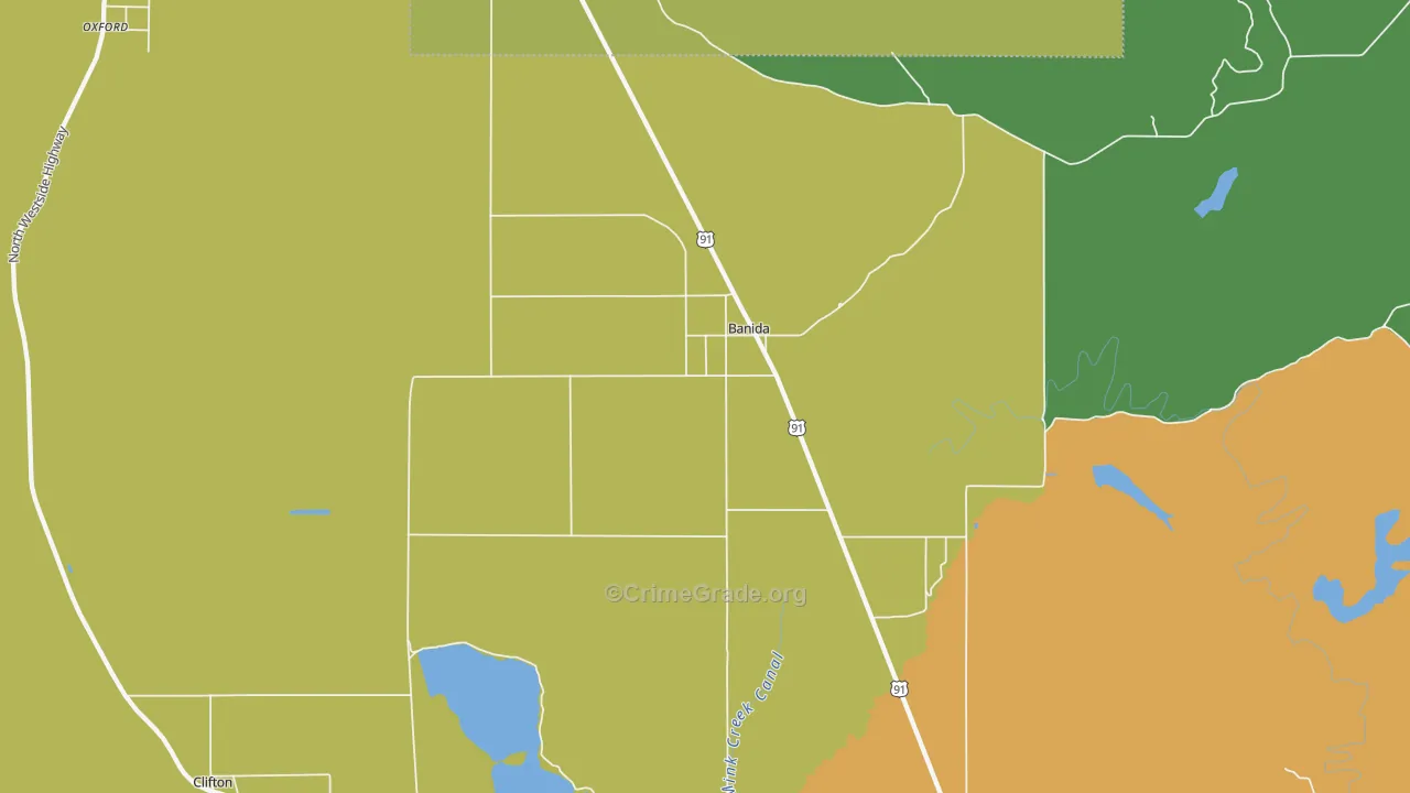 Banida, ID Map of Vehicle Theft Rates