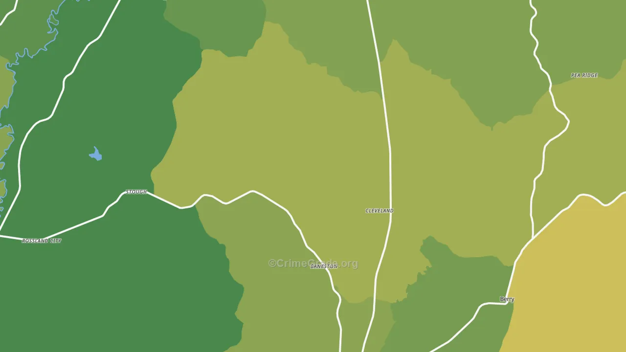 Bankston, AL Map of Vehicle Theft Rates